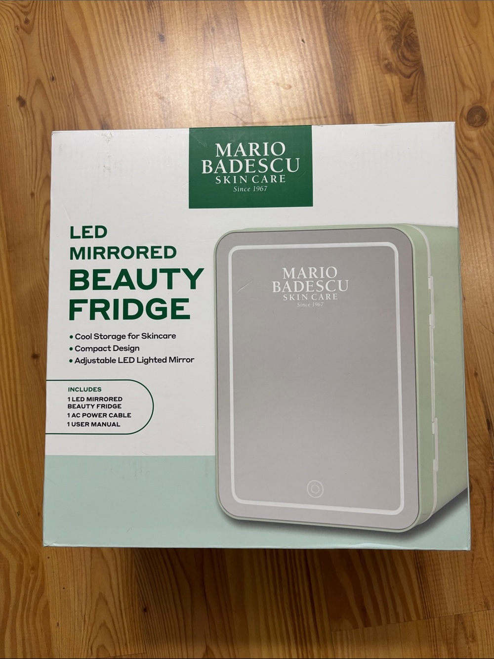 Mario Badescu Mint & White LED Mirrored Beauty Fridge